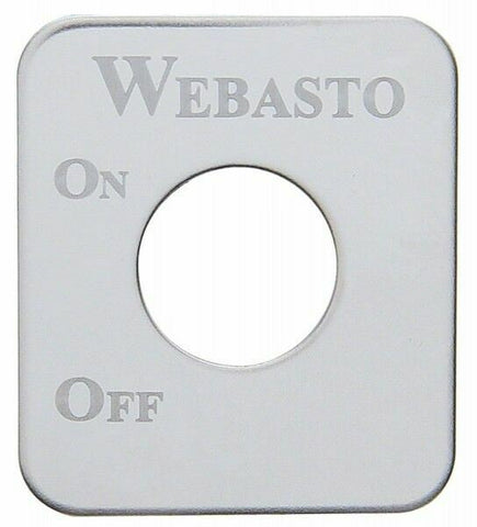 UP Switch Plate for Kenworth Webasto Engine Heater Stainless Steel Etched #48292