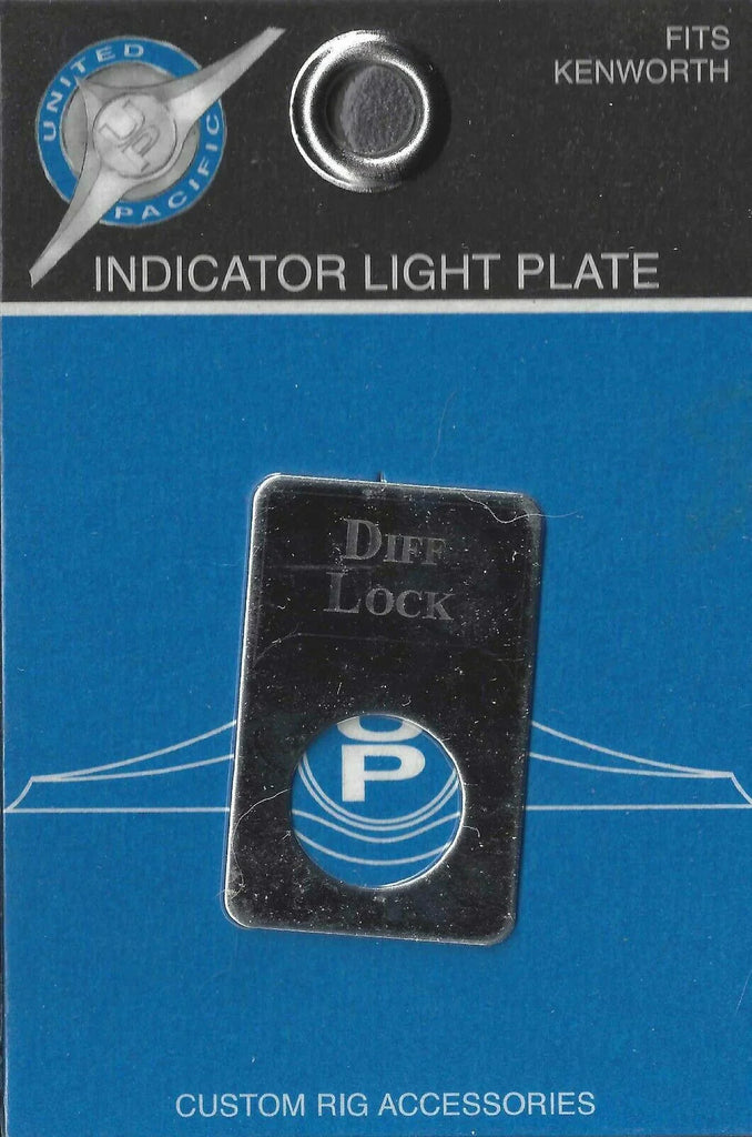 UP Indicator Plate for Kenworth Full Locking Main Differential Stainless #48318