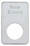 UP Indicator Light Plate Stop Engine for Kenworth Stainless Steel Etched #48330