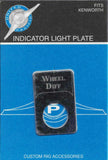 UP Indicator Light Plate for Kenworth Wheel Differential Stainless Etched #48336