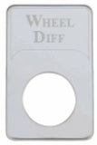 UP Indicator Light Plate for Kenworth Wheel Differential Stainless Etched #48336