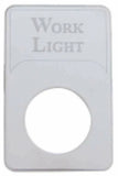 UP Indicator Plate for Kenworth Work Light Stainless Steel Block Letter #48337