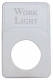 UP Indicator Plate for Kenworth Work Light Stainless Steel Block Letter #48337