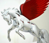 Lighted Hood Ornament Stallion Windrider Red Wing 3 Stud Chrome 9 3/4" GG#48393