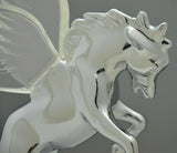 GG Lighted Hood Ornament Stallion Windrider Clear 3 Stud Chrome 9 3/4" #48395