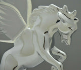GG Lighted Hood Ornament Stallion Windrider Clear 3 Stud Chrome 9 3/4" #48395