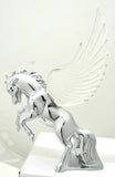 GG Lighted Hood Ornament Stallion Windrider Clear 3 Stud Chrome 9 3/4" #48395