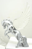 GG Lighted Hood Ornament Stallion Windrider Clear 3 Stud Chrome 9 3/4" #48395