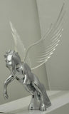 GG Lighted Hood Ornament Stallion Windrider Clear 3 Stud Chrome 9 3/4" #48395