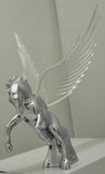 GG Lighted Hood Ornament Stallion Windrider Clear 3 Stud Chrome 9 3/4" #48395