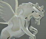 GG Lighted Hood Ornament Stallion Windrider Clear 3 Stud Chrome 9 3/4" #48395