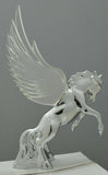 GG Lighted Hood Ornament Stallion Windrider Clear 3 Stud Chrome 9 3/4" #48395