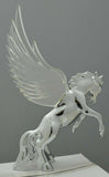 GG Lighted Hood Ornament Stallion Windrider Clear 3 Stud Chrome 9 3/4" #48395