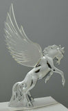GG Lighted Hood Ornament Stallion Windrider Clear 3 Stud Chrome 9 3/4" #48395
