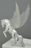 GG Lighted Hood Ornament Stallion Windrider Clear 3 Stud Chrome 9 3/4" #48395