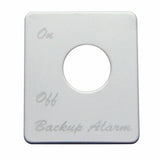 UP Toggle Switch Plate for Peterbilt Back Up Alarm Stainless Steel Etched #48404