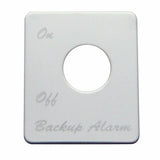 UP Toggle Switch Plate for Peterbilt Back Up Alarm Stainless Steel Etched #48404