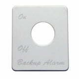 UP Toggle Switch Plate for Peterbilt Back Up Alarm Stainless Steel Etched #48404