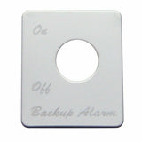 UP Toggle Switch Plate for Peterbilt Back Up Alarm Stainless Steel Etched #48404