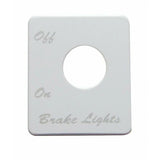 Toggle Switch Plate for Peterbilt Brake Light Stainless Steel Etched UP#48408