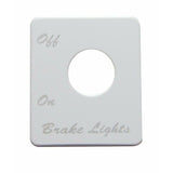 Toggle Switch Plate for Peterbilt Brake Light Stainless Steel Etched UP#48408