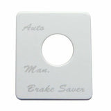 Toggle Switch Plate for Peterbilt Brake Saver Stainless Steel Etched UP#48409