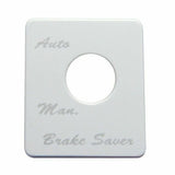 Toggle Switch Plate for Peterbilt Brake Saver Stainless Steel Etched UP#48409
