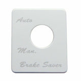 Toggle Switch Plate for Peterbilt Brake Saver Stainless Steel Etched UP#48409