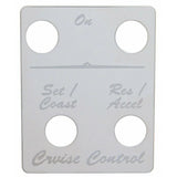 Toggle Switch Plate for Peterbilt Cruise Control Stainless Etched UP#48419