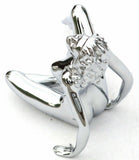 Hood Ornament Chrome Posing Sitting Lady Chrome Die Cast 6 1/4" Tall GG#48420