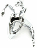 Hood Ornament Chrome Posing Sitting Lady Chrome Die Cast 6 1/4" Tall GG#48420