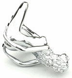 Hood Ornament Chrome Posing Sitting Lady Chrome Die Cast 6 1/4" Tall GG#48420