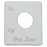 UP Toggle Switch Plate for Peterbilt Fuel Hot Line Stainless Steel Etched #48438