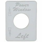 UP Toggle Switch Plate for Peterbilt Power Window Left Stainless Etched #48459