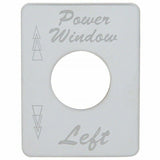 UP Toggle Switch Plate for Peterbilt Power Window Left Stainless Etched #48459