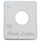 UP Toggle Switch Plate for Peterbilt Rack Light Stainless Steel Etched #48462