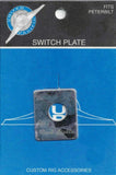 UP Toggle Switch Plate for Peterbilt Rack Light Stainless Steel Etched #48462