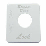 UP Toggle Switch Plate for Peterbilt Sleeper Lock Stainless Steel Etched #48466