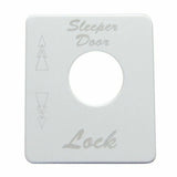 UP Toggle Switch Plate for Peterbilt Sleeper Lock Stainless Steel Etched #48466