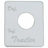 UP Switch Plate for Peterbilt Trailer Air Suspension Stainless Etched #48469