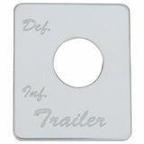 UP Switch Plate for Peterbilt Trailer Air Suspension Stainless Etched #48469