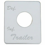 UP Switch Plate for Peterbilt Trailer Air Suspension Stainless Etched #48469