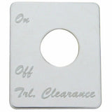 UP Toggle Switch Plate for Peterbilt Trailer Clearance Stainless Etched #48472