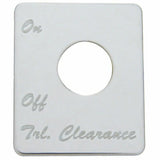 UP Toggle Switch Plate for Peterbilt Trailer Clearance Stainless Etched #48472