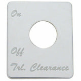 UP Toggle Switch Plate for Peterbilt Trailer Clearance Stainless Etched #48472