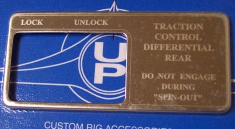 Switch Guard Trim Plate for Freightliner Century Rear Traction Control UP#48502