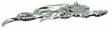 Cutout Flaming Skull Accent Face Right Chrome Plastic 7 1/4" Tape Mount UP#50103