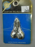 Low-Hanging Balls 3D for Flat Surface Chrome Plastic Tape Mount 2 1/2" UP#50106