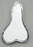 Low-Hanging Balls 3D for Flat Surface Chrome Plastic Tape Mount 2 1/2" UP#50106