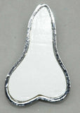 Low-Hanging Balls 3D for Flat Surface Chrome Plastic Tape Mount 2 1/2" UP#50106